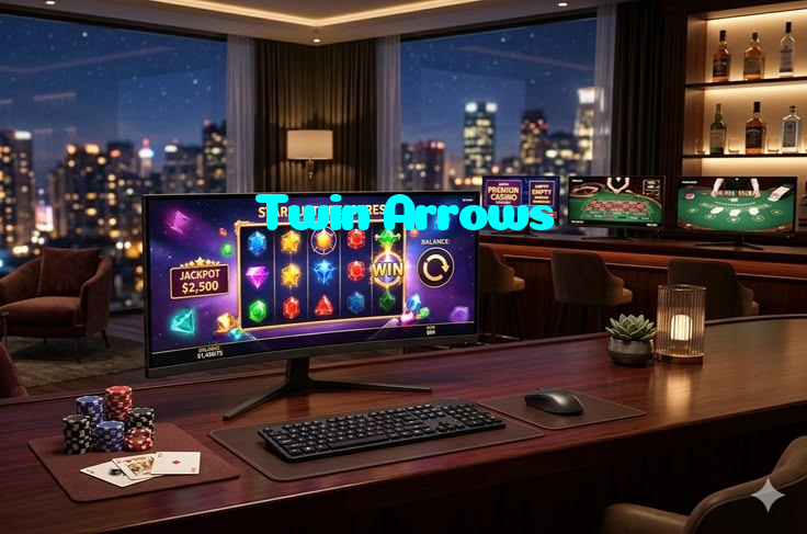 Twin Arrows casino presented on mobile device in Pakistan with slots and live games